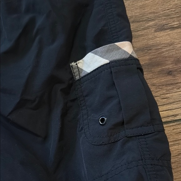 Burberry Kids Black Swimtrunks with Plaid Waistband Size 3T - Picture 2 of 4